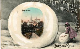 1907 Tallinn, Reval; Blick vom Dom. Verlag R. von der Ley / dom, winter montage (EK)