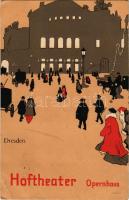 1909 Dresden, Hoftheater Opernhaus / theatre, opera art postcard (EB)