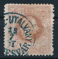 1867 50kr az utolsó hónapban felhasználva (1871.07.19.), "(PÉNZ)-UTALVÁNY / (TEM)ESVÁR"