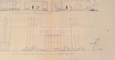 1949 ,,Vegyipari" kiállítási épület terve 1949. évi nemzetközi vásáron (BNV pavilonterv), terve...