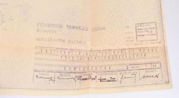 1949 ,,Vegyipari" kiállítási épület terve 1949. évi nemzetközi vásáron (BNV pavilonterv), terve...