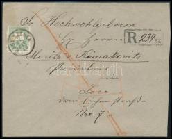1886 3kr és 5kr ajánlott levélen / on registered cover "NAGY-SZEBEN"
