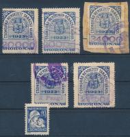 6 db Csongrád városi bélyeg