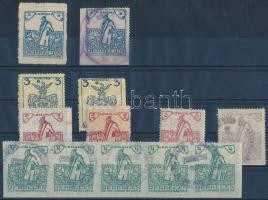 13 db Debrecen városi okmánybélyeg