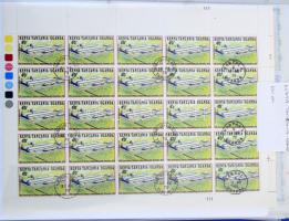 Levelek, blokkok, kisívek, teljes ívek, FDC-k európai, ázsiai és afrikai országokból, osztrák bélyegismertetők 4 db iratrendezőben. Érdekes anyag!!