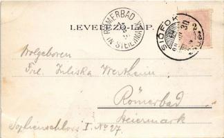 1899 Siófok, Balatonfürdő, Sió-öböl, gőzhajó. Weiss L. és F. könyvnyomdája kiadása