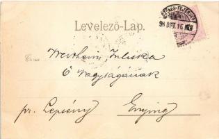 1898 Székesfehérvár, színház. Klökner Péter kiadása (vágott / cut)