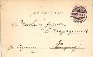 1898 Székesfehérvár, Honvéd laktanya, Honvéd tiszti pavilon. Klökner Péter kiadása 635. sz. (vágott ...