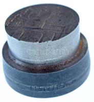 Lapis András (1942-) 1980 k. "Szeged / Szeged Tourist" emlékérem előlapi verőtő, készült a...