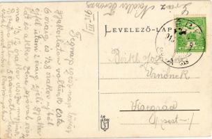 1915 Érd, község látképe, templom, Duna részlet