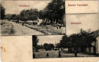 1914 Taksony, Erzsébet út, Községháza. Filencz Mór kiadása (EK)