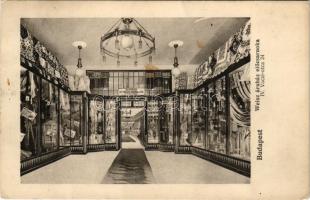 1911 Budapest V. Ifj. Weisz Jakab és fia (volt Harisbazári cég) divatáruháza, előcsarnok, belső. Bir...