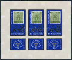 1974 STOCKHOLMIA vágott kisív (4.500)