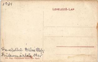 Budapest II. Élő Ferenc fűszer és csemege kereskedése, üzlet belső a személyzettel. Margit körút 26....