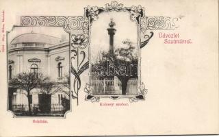 Szatmár with theatre and Kölcsey statue