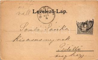 1899 Fonyód, Fonyód-Balatonfürdő; fürdőház és vasútállomás, Szarvas szálloda. Singer S. fényképész, ...