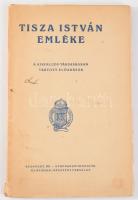 Tisza István emlékére. A Kisfaludy-Társaságban tartott előadások. Bp.,1921, Athenaeum, 1 t.+61+3 p. 2. kiadás. Kiadói papírkötésben, kissé foltos borítóval, a gerincen apró szakadással.