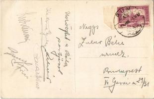 1928 Rum, Széchenyi kastély, vasútállomás, gőzmozdony, vonat (EB)