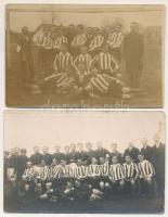 1919 Budapest III. 2 db RÉGI labdarúgó sport képeslap: III. kerületi TVE - Kispesti AC 3 : 0 (?) csa...
