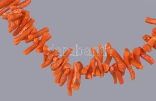 Korall nyaklánc, h: 42 cm, 20 g