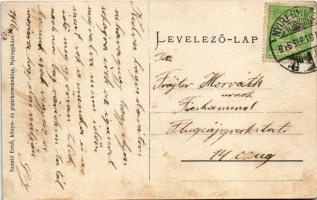 1916 Nyíregyháza, Széchenyi utca, villamos. Szántó Ernő kiadása (ázott sarkak / wet corners)