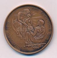Fritz Mihály (1947-) 1991. "II. János Pál Pápa Debrecenben" kétoldalas bronz emlékérem (42,5mm) kapszulában T:UNC,AU