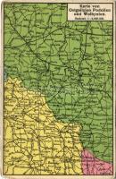 Karte von Ostgalizien Podolien und Wolhynien / Map of Eastern Galicia, Podolia and Volhynia (EM)