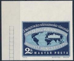 1974 IV. Közgazdász ívsarki vágott bélyeg