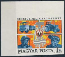 1976 Munkavédelem ívsarki vágott bélyeg