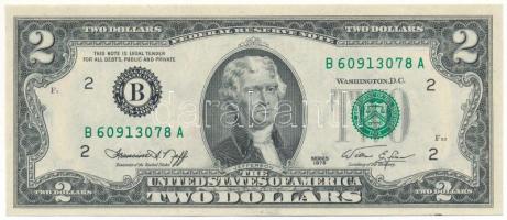 Amerikai Egyesült Államok 1974-1977 (1976) 2$ "B 60913078 A", Szign.:Francine Irving Neff &amp; William Edward Simon T:UNC,AU USA 1974-1977 (1976) 2 Dollars "B 60913078 A", Sign.:Francine Irving Neff &amp; William Edward Simon C:UNC,AU Krause 461.