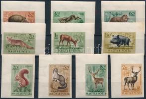 1953 Erdei állatok ívsarki vágott sor (20.000) (20f, 1,50Ft rozsdafoltok / stain spots)