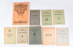 cca 1926-1944 11 db vegyes turista kiadvány - Országos Magyar Turista Kiállítás, Magyar Turista Szövetség működési szabályzata, Tizenöt év a turistasás szolgálatában, stb.
