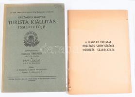 cca 1926-1944 11 db vegyes turista kiadvány - Országos Magyar Turista Kiállítás, Magyar Turista Szöv...