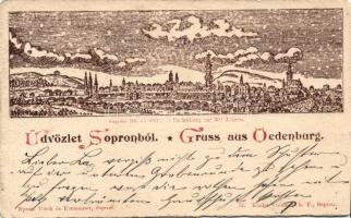 1898 Sopron 300 évvel ezelőtt litho