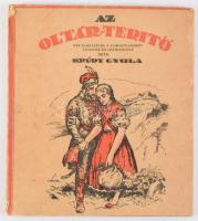 Krúdy Gyula: Az oltárterítő. Csillag a Kárpátok felett. Két elbeszélés a kurucvilágból írta: - -. Bp., 1920, Hajnal, (Korvin-ny.),64 p. 3. kiadás. Kiadói illusztrált kartonált papírkötés, kopott borítóval, a hátsó kötéstábla sérült, szakadt, sérült gerinccel.