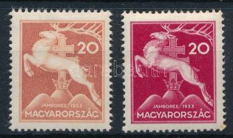 1933 Cserkész 20f eltérő színben + támpéldány