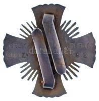 1922. "A Magyar Vöröskereszt Érdemkeresztje" zománcozott és aranyozott, ezüstözött bronz k...