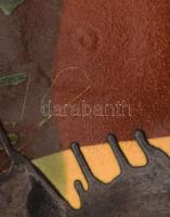 Ceramy Carcassone kerámia dísztál, kézzel festett, jelzett, hibátlan d: 30 cm