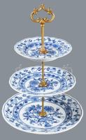Meisseni sütemény kínáló, Jelzett, hibátlan 38 cm