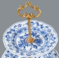 Meisseni sütemény kínáló, Jelzett, hibátlan 38 cm