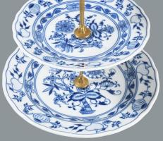 Meisseni sütemény kínáló, Jelzett, hibátlan 38 cm