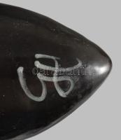 Gorka Lívia csíkos mázas keármia tál, jelzett, hibátlan, h: 16,5 cm