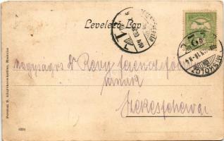 1907 Miskolc, Széchenyi utca, villamos, Rosenberg Gyula üzlete. Ferenczi B. kiadása (EM)