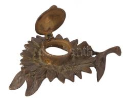 Tintatartó. bronz, levél formájú, betét nélkül 18 cm