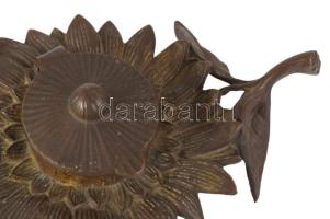 Tintatartó. bronz, levél formájú, betét nélkül 18 cm