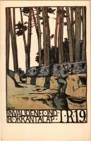 Hadállás. Cs. és kir. 19. gyalogezred rokkantalap. Rigler r.-t. kiadása / Stellung. K.u.K. I.R. 19. ...