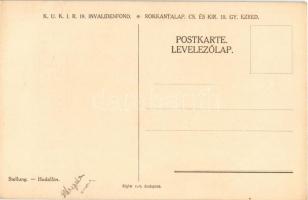 Hadállás. Cs. és kir. 19. gyalogezred rokkantalap. Rigler r.-t. kiadása / Stellung. K.u.K. I.R. 19. ...
