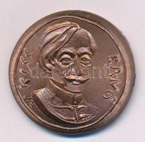 Szlávics László, ifj. (1959- ) DN "Aradi vértanúk - Kiss Ernő" egyoldalas bronz emlékérem (~40-41mm) T:UNC,AU