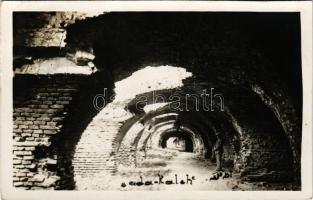 1934 Ada Kaleh, erőd, katakombák a várban / fortress, catacombs in the castle. Ömer Feyzi photo (vág...