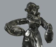 Sótartó, fém szoborral 8 cm